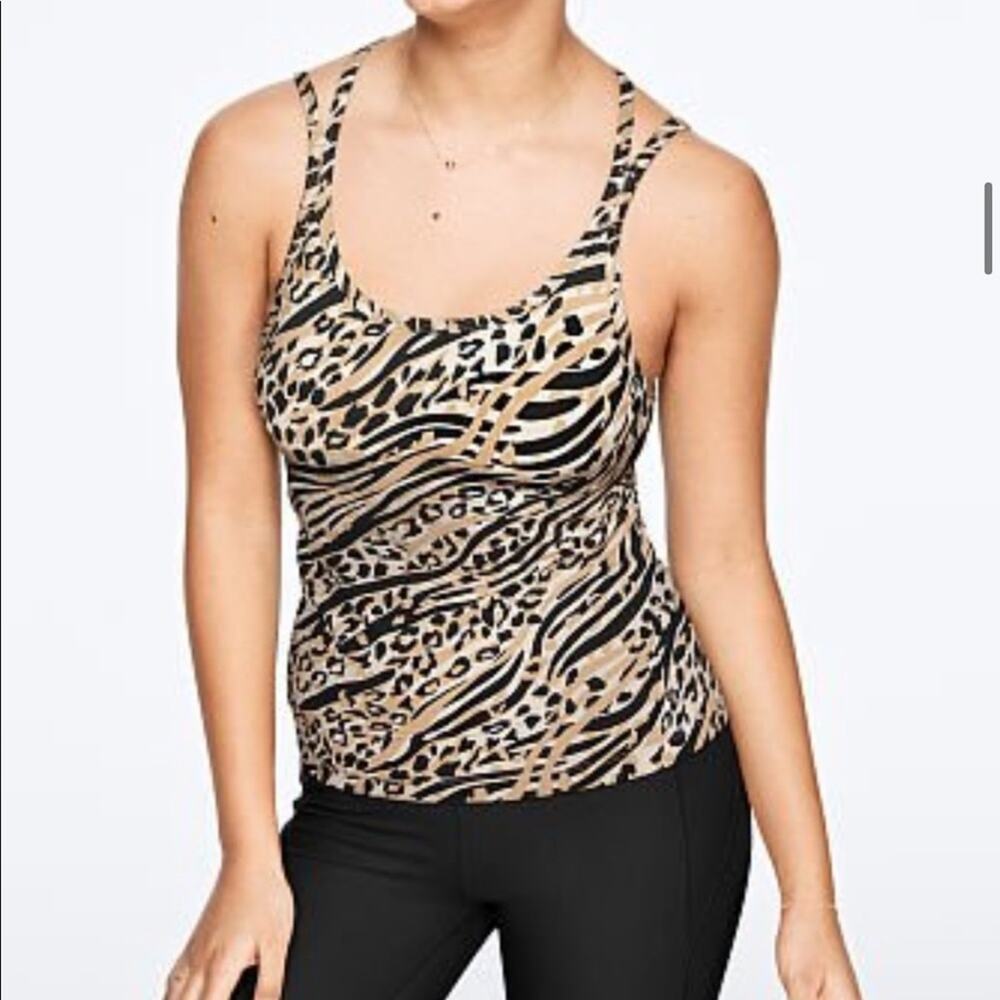 NWT PINK leopard and zebra print buttery soft top